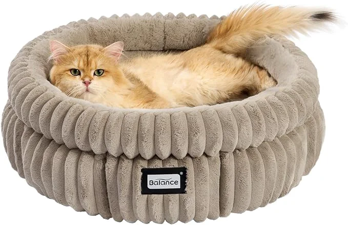 Smooth BALANCE Cat Bed Kitten Bed Washable Round Cat Beds Detailed