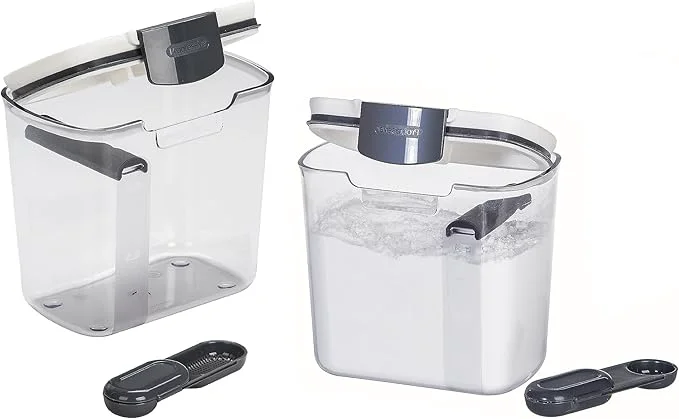 Expertly Made Progressive International Prepworks ProKeeper 2- Piece Kitchen Clear Food Baker's Kitchen Storage Organization Canister Set Powdered Sugar 1.4-Quart About ThisOverview Certified