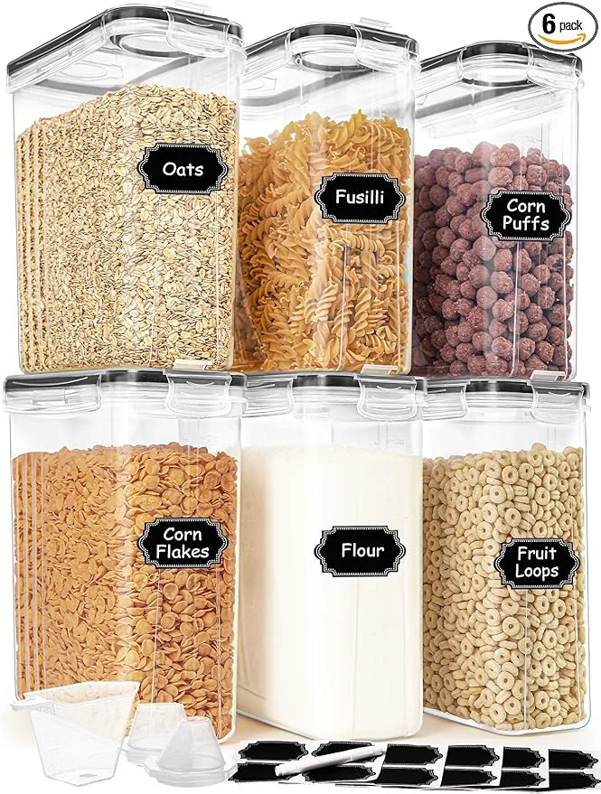 Top-Quality Ce Containers Storage Set 4L 135.2oz 6PCS Airtight Food Storage Containers with Lids Ce Dispensers for kitchen Pantry Organizers and Storage with Pour Spout 20 Labels MarkerAbout ThisOverview World-Class
