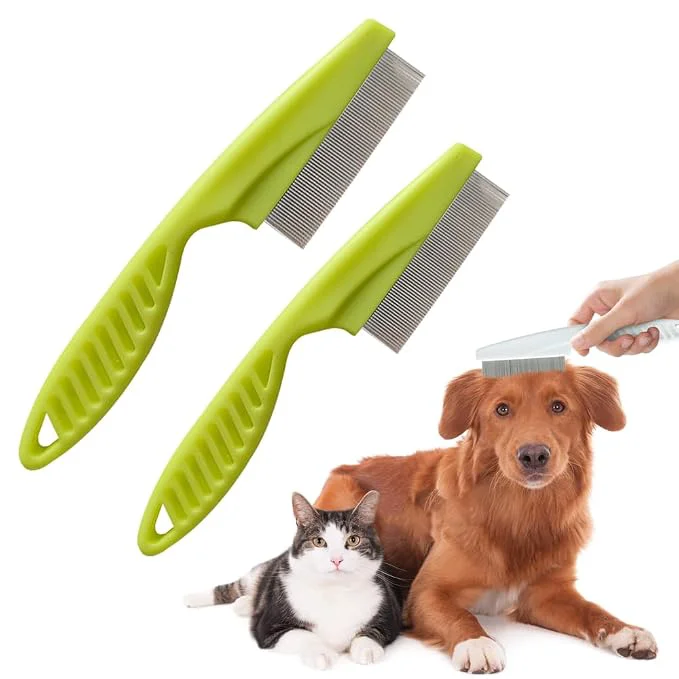 Pure 2 Pack Multifunctional Pet Comb Upgrade Pet Grooming Brush Tear Stain Functional