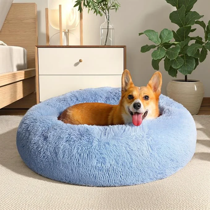 Clean WESTERN HOME WH Calming Dog Bed Cat Bed Anti-Anxiety Donut Dog Cuddler Bed Convenient