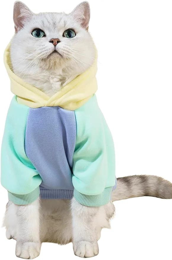 Authentic QWINEE Basic Dog Hoodie Sweatshirt Puppy Sweater Warm Cat Costumes Pet Clothes Elegant