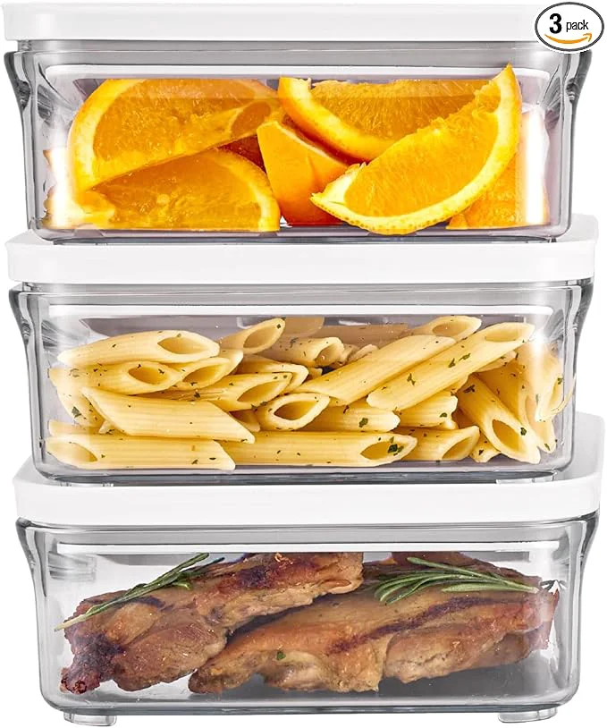 User-Friendly VAKUEN Premium Airtight Food Storage Container. Meal Prep 0.85qt 3pc S Secure