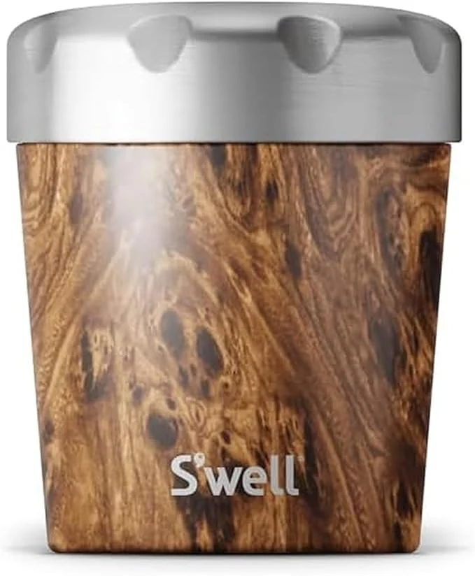 Original S'well Stainless Steel Ice Cream Chiller 16oz Teakwood Triple Layered Vacuum Insulated Container Keeps Ice Cream Frozen For Up To Four Hours BPA About ThisOverview Elite