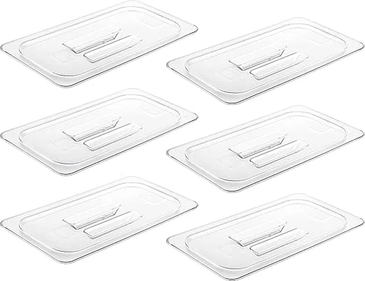 Fashionable CURTA 6 Pack NSF Food Pan Cover 1 3 Size Clear Polycarbonate Lid with Handle for Commercial Food Pan Dishwasher zer Safe Plastic ClearAbout ThisOverview Certified