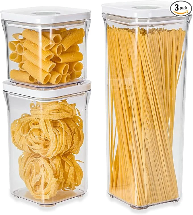 Elegant VAKUEN Premium Airtight Food Storage Containers Square-S 3PC-SET Sma High-Performance