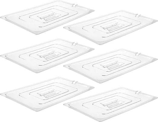 Fast CURTA 6 Pack NSF Notched Food Pan Cover Full Size Clear Polycarbonate Lid with Handle for Commercial Food Pan Dishwasher zer Safe Plastic ClearAbout ThisOverview Minimalist