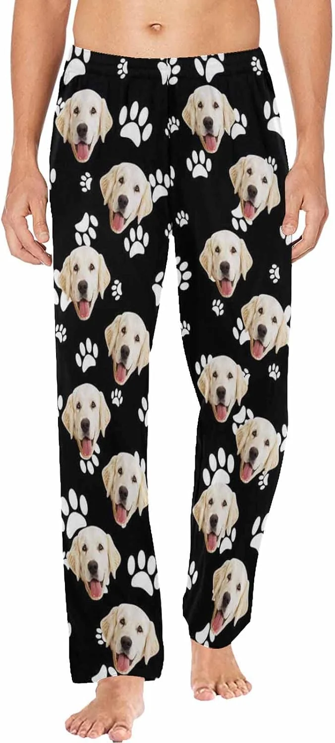 Flexible MyPupSocks Customized Face Pajamas Pants Photo Pajama Bottoms for Men S-XXL Crafted