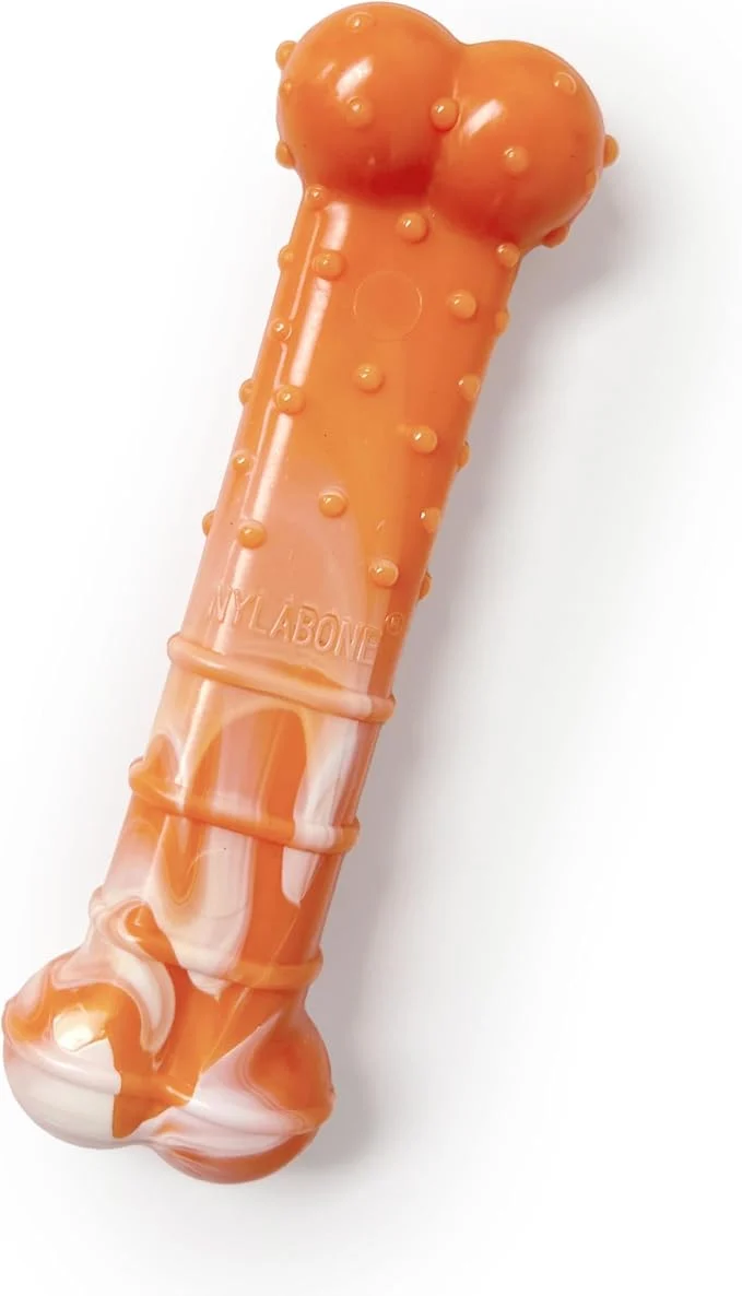 Fashionable Nylabone Limited Edition 70th Birthday Textured Bone Power Chew Toy Practical