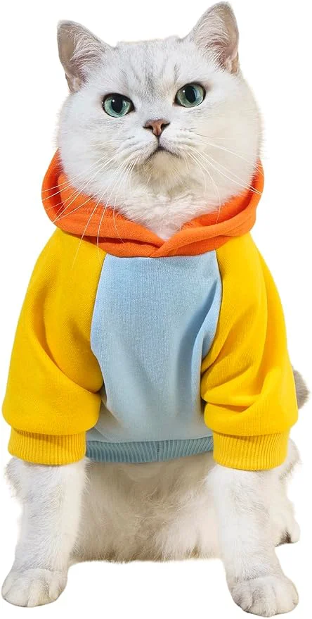 Unique QWINEE Basic Dog Hoodie Sweatshirt Puppy Sweater Warm Cat Costumes Pet Clothes Green