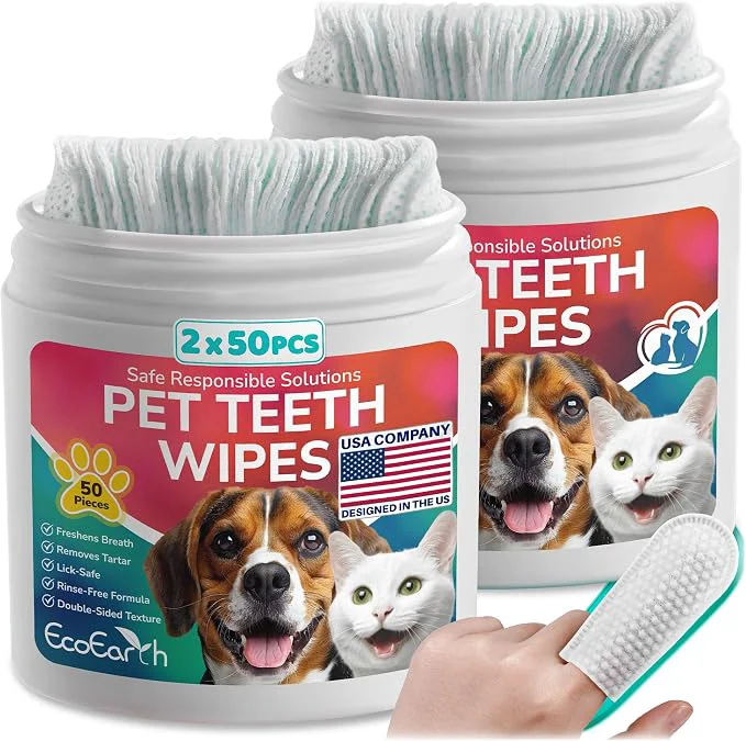 Premium Teeth Cleaning Wipes for Dogs Cats Original Design