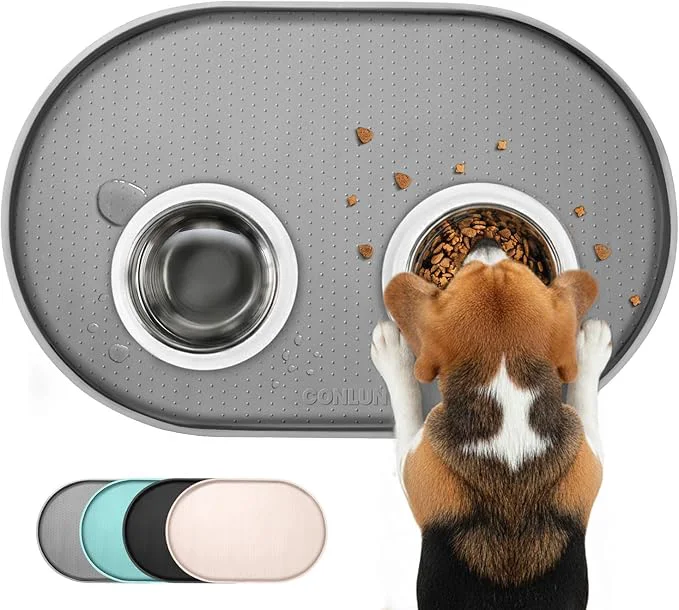 Smart Dog Food Mat 1 2 Inch Raised Edges Cat Feeding Mat Breathable