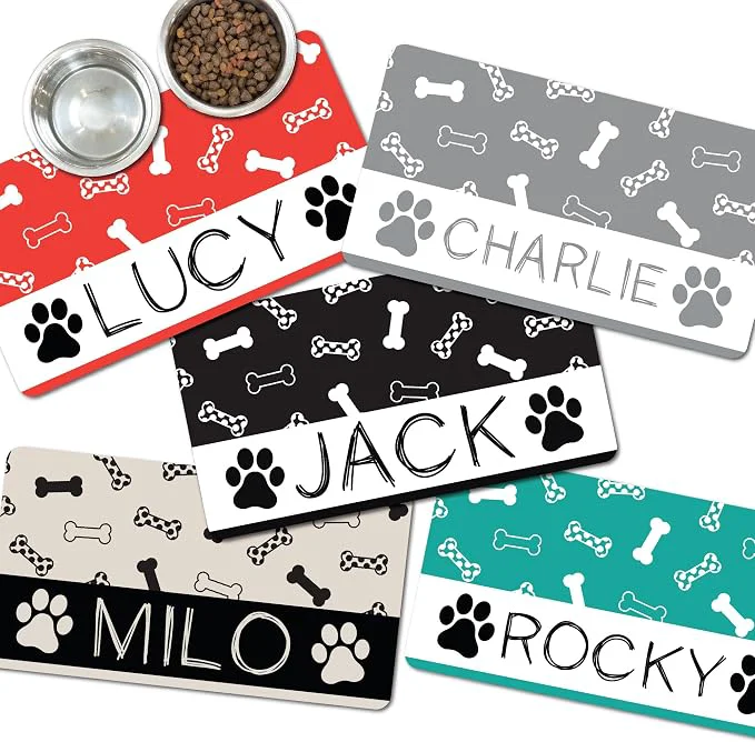 Relaxed Custom Pet Food Mat Artisan