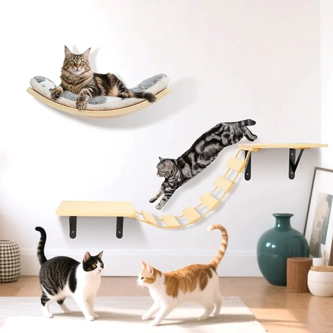 Comfortable Cat Wall Shelves Sustainable