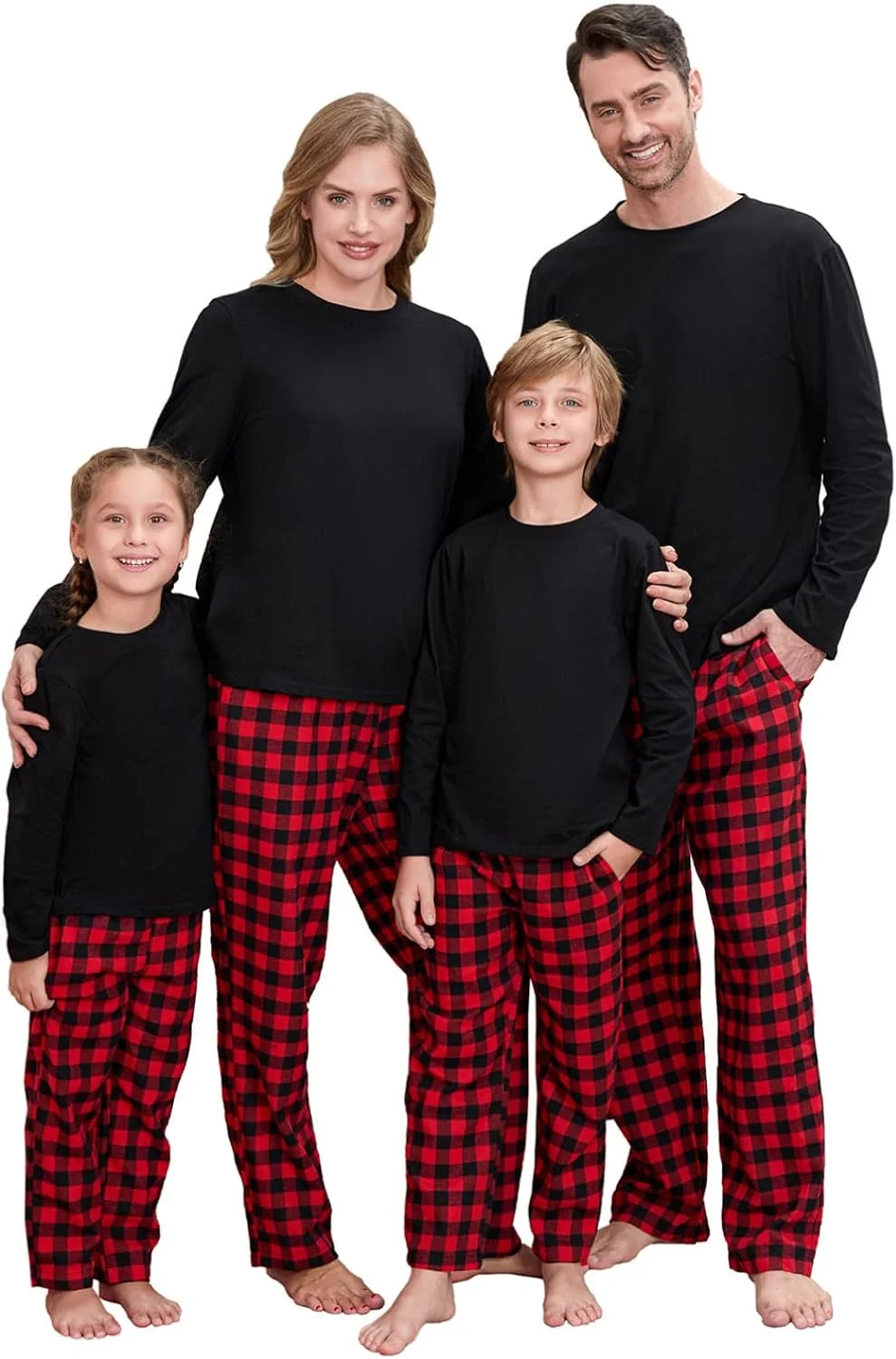Casual Matching Family Christmas Pajamas Set - Xmas Sleepwear PJs Organic