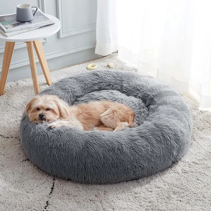 Effective WESTERN HOME WH Calming Dog Cat Bed Anti-Anxiety Donut Cuddler Warming Cozy High-Grade