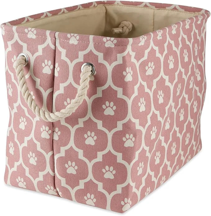 Fashionable Bone Dry 6192 Pet Storage Collection Lattice Paw Print Medium Rectangle Genuine