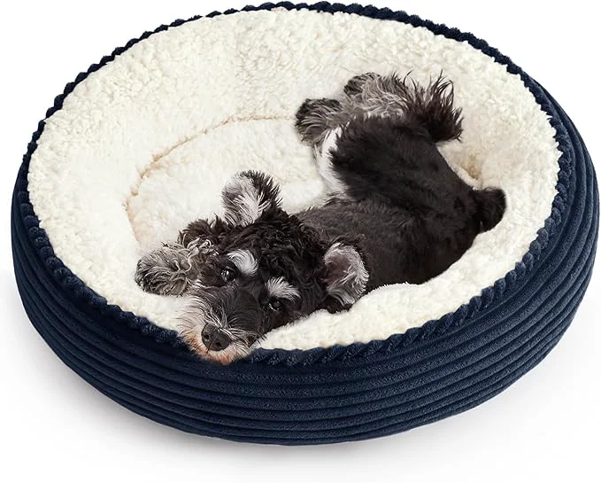 Dependable Love's cabin Round Donut Cat and Dog Cushion Bed 25in Pet Bed Consistent