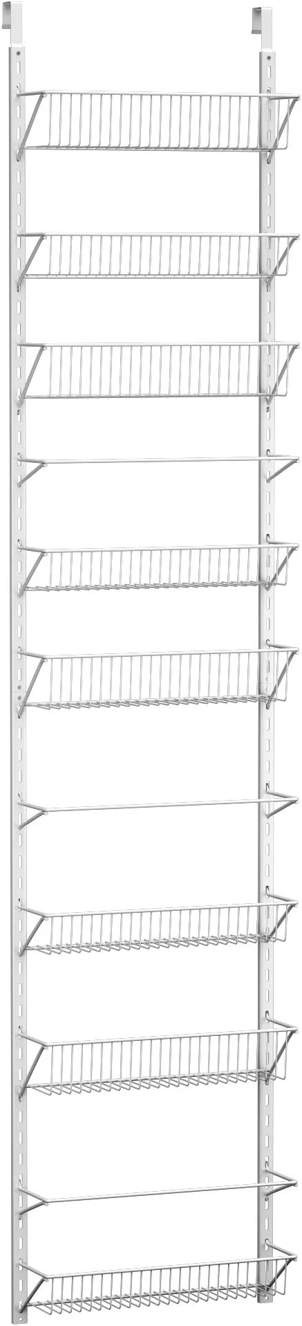 Durable Over the Door Pantry Organizer - 9-Tier Organizer for Bathroom Closet or Kitchen Storage - Pantry Organizers and Storage by Home-Complete White About ThisOverview Minimalist