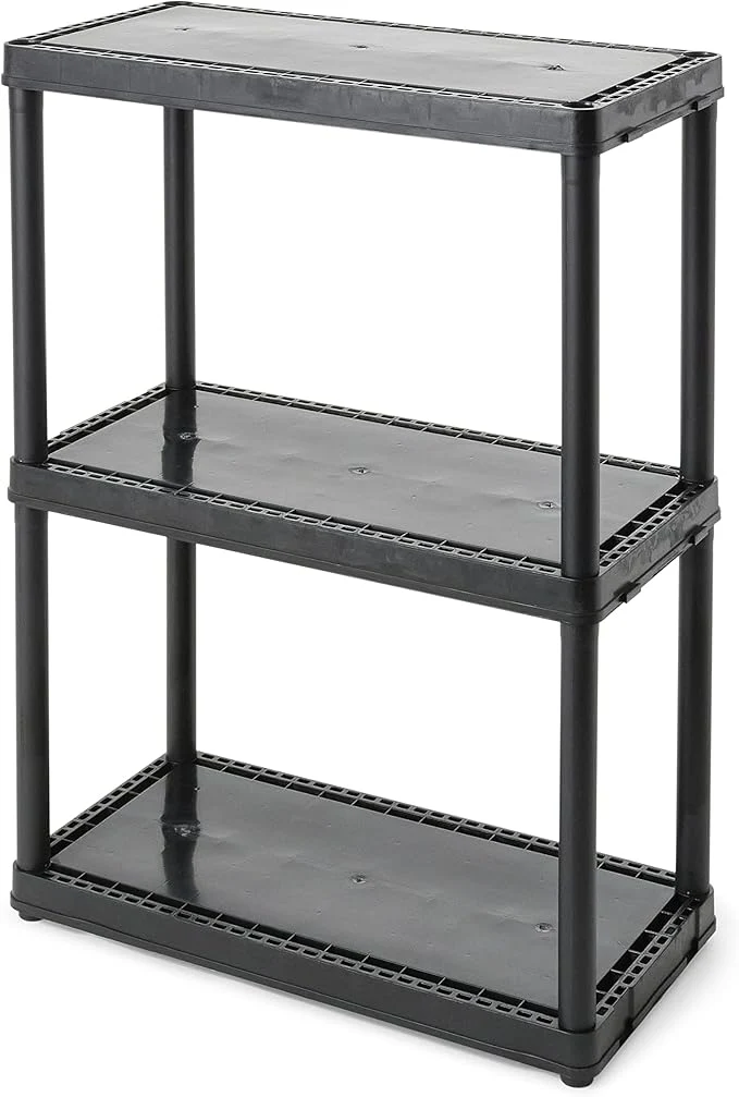 User-Friendly Gracious Living 3 Shelf Fixed Height Light Duty Storage Unit 12 x 24 x 33 Organizer System for Home Garage Basement Laundry Black 3 Pack About ThisOverview Lightweight