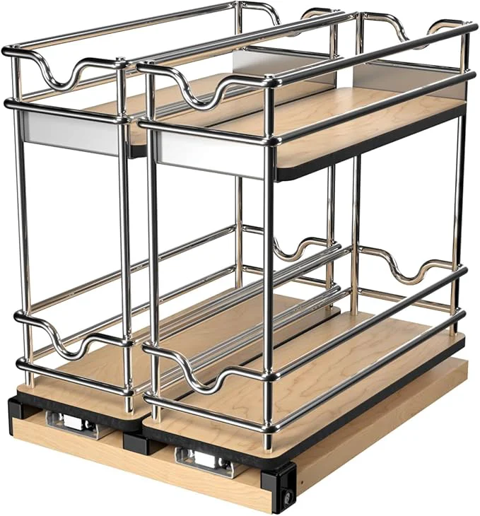 Relaxed Rev-A-Shelf 2-Tier Double-Wide Pullout Kitchen Cabinet Organizer and Upright Storage for 9 and Larger Wall Cabinets with 9 W Opening 5WU2-9W2-1About ThisOverview Safe