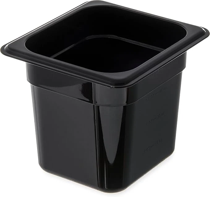 Professional Carlisle FoodService Products Storplus 1 6-Size Plastic Food Pan Food Storage Container for Catering Buffets Restaurants Polycarbonate 1 6 Size 6 Inches Deep BlackAbout ThisOverview Consistent