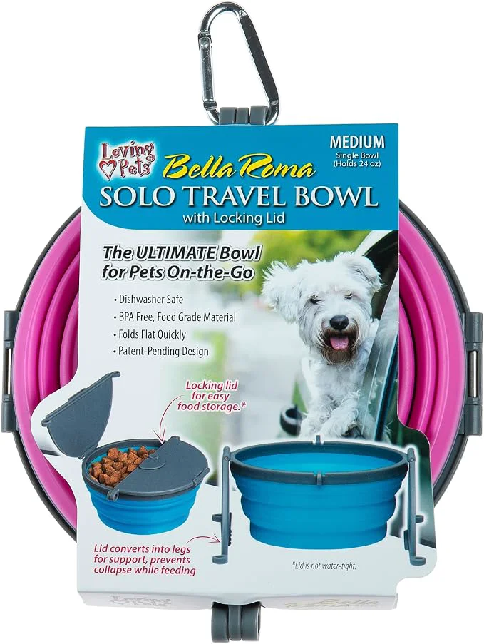 Expertly Made Loving Pets Bella Roma Collapsible Dog Bowls Soft