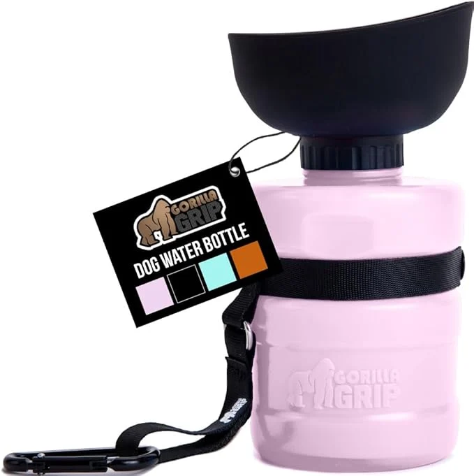 High-Performance GORILLA GRIP Dog Water Bottle Portable Water Bowl Dispenser Trendy