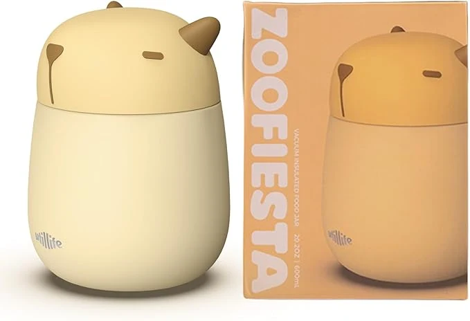Premium Zoofiesta Insulated Stainless Steel Food Container 20.2oz – Leakproof Portable –Keeps Food Hot or Cold for Hours – for Kids School Work Travel Capybara About ThisOverview High-Performance