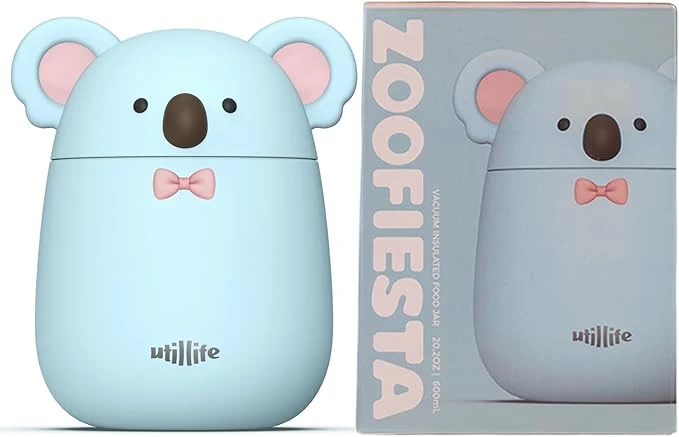 Exceptional Zoofiesta Insulated Stainless Steel Food Container 20.2oz – Leakproof Portable –Keeps Food Hot 12hours Cold for 24Hours – for Kids School Work Travel Koala About ThisOverview Enhanced