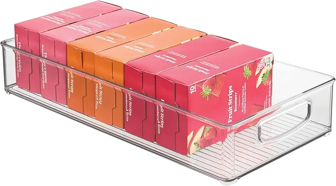 Lightweight iDesign Stackable Clear Plastic Extra Long Pantry Organizers and Cabinet Storage Bins for KitchenAbout ThisOverview Excellent