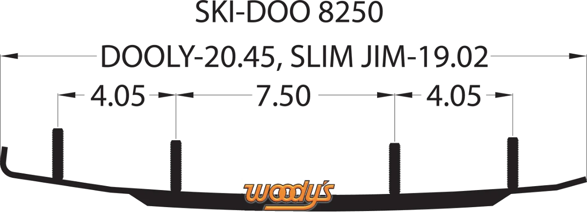 Recyclable WOODY'S Dooly Runners - 4 - 90 DS4-8250 Flexible