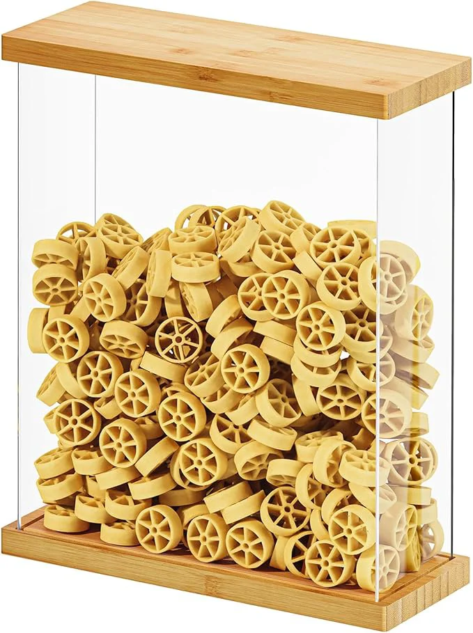 Artisan SpaceAid Bamboo Food Storage Container - Airtight Ce Containers with Lids Kitchen Ce Canisters Pantry Organizers and Storage for Rice Flour Coffee Snack Medium 1 PackAbout ThisOverview Stylish