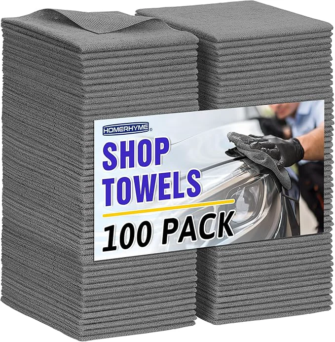 Trusted HOMERHYME Microfiber Cleaning Cloth 100 Pack Cleaning Rags Microfiber Towel Bulk Absorbent Lint- WashCloths All-Purpose Towels for Cars Shop Automotive Garage Home Kitchen 11.5 11.5 GreyAbout ThisOverview Contemporary