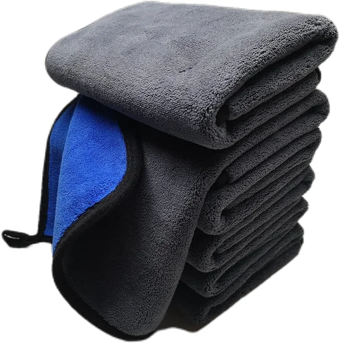 Selected SOFTBATFY Ultrasoft Large Thick and Quick Drying Car Microfiber Cleaning Towel 800GSM Polishing Waxing Auto Detailing Towel Cloth 6pack 16 x 16inches Grey-Blue About ThisOverview Fast