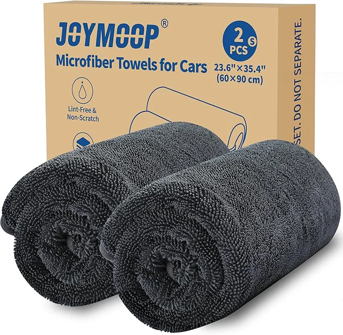 Selected JOYMOOP Microfiber Towels for Cars 2 Pack 35.4 x 23.6 Car Drying Towel Dark Gray Reusable Car Towel Quick Drying Car Microfiber Cleaning Cloth for R SU TrucksAbout ThisOverview Versatile