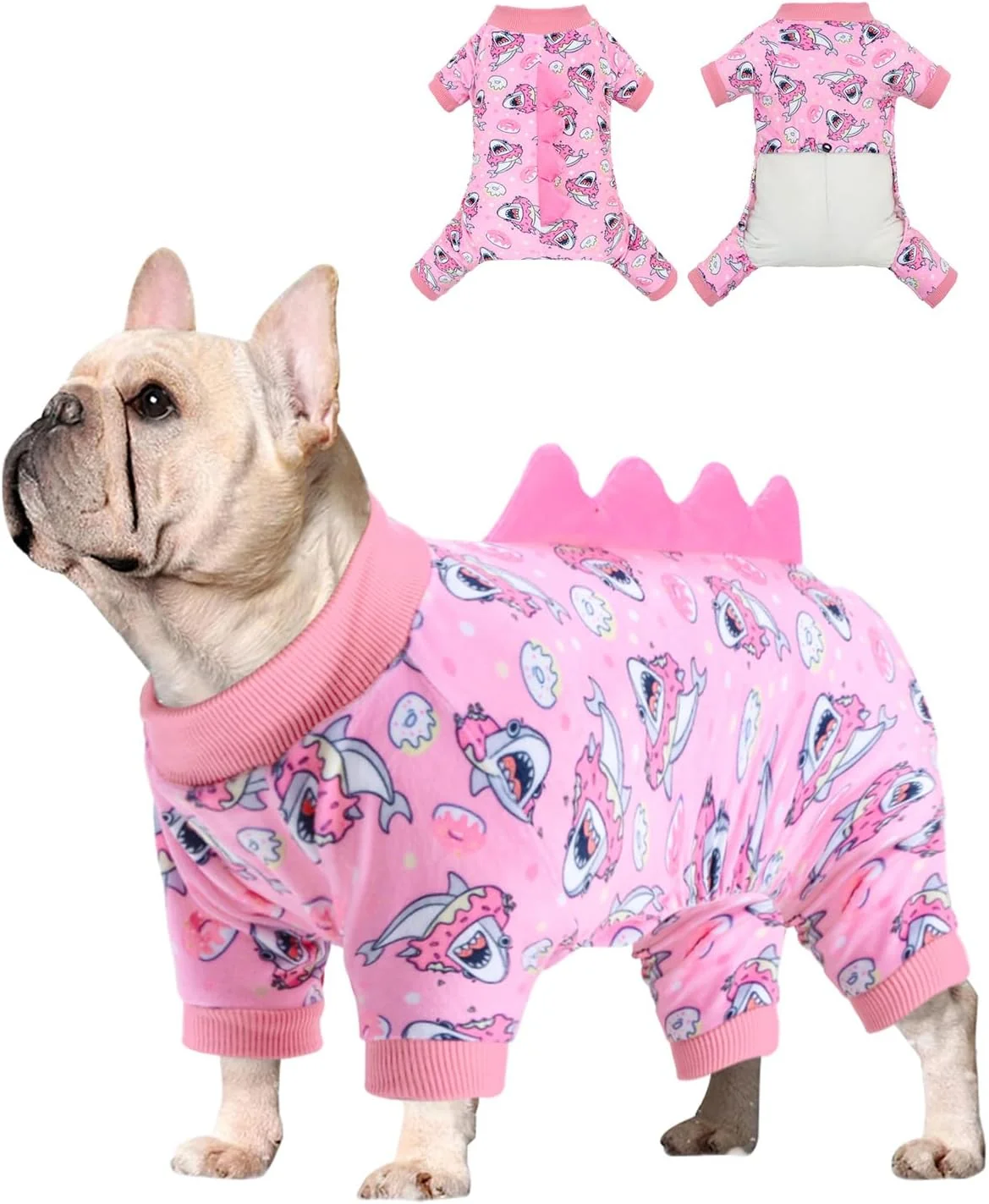 User-Friendly CuteBone Dinosaur Costume Dog Pajamas Stretchy Spandex Crystal Velvet Sleepwear Coat for Small Dogs Soft Warm Pet Outfit Clothes for Cold Weather Cozy Pullover Design COSP09L Expertly Made