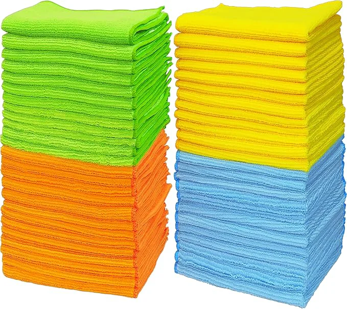 Certified Simple Houseware Microfiber Cleaning Cloth 50 Pack 12 x 12 4 ColorsAbout ThisOverview Reusable