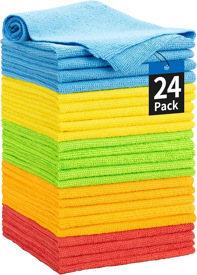 Dependable HOMERHYME Microfiber Towels for Cars 24 Pack Microfiber Cleaning Cloths 11.5 11.5 Cleaning Rags Towels Bulk Absorbent Lint- All-Purpose for Detailing Office Household CleaningAbout ThisOverview Top-Quality