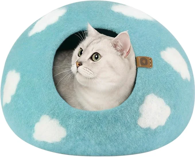 Efficient MEOWFIA Cat Cave – Premium Felt Cat Bed Verified