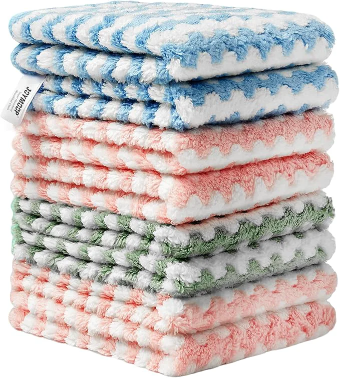Classic JOYMOOP Microfiber Cleaning Cloth Mixed Color Towels with Edging Medium-Small Size 8 Pack 9.8 x 11.8 Absorbent Streak Lint Rags for Cleaning Reusable and Washable TowelsAbout ThisOverview Relaxed