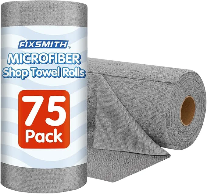 Sophisticated FIXSMITH Microfiber Cleaning Cloth Roll -75 Pack Microfiber Towel Roll Tear Away Reusable Cleaning Rags Microfiber Towels for Cars Dish Rags Dust Cloths for Kitchen Home Auto 11.5 x 11.5 inchAbout ThisOverview Easy-to-Use