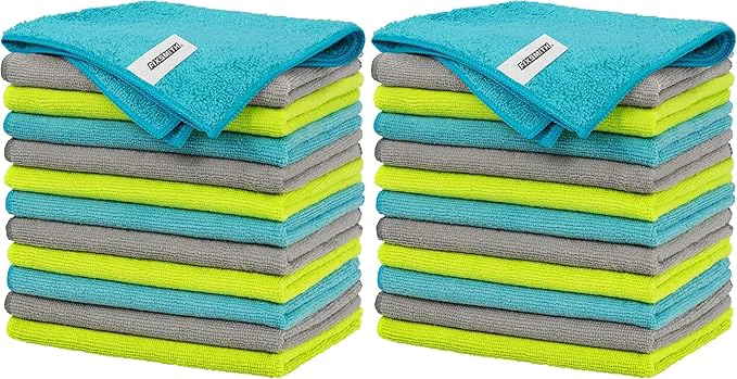 Easy-to-Use FIXSMITH Microfiber Cleaning Cloth - Pack of 24 Multi-Functional Towels Size 12 x 16 in Highly Absorbent Rags Lint- Streak- for Car Kitchen Home OfficeAbout ThisOverview Next-Generation