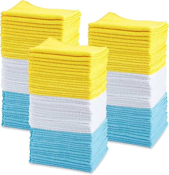 Relaxed Amazon Basics Microfiber Cleaning Cloths for Cars Non-Abrasive Highly Absorbent Lint and Scratch- Reusable and Washable Car Detailing Towels 16 x 12 Blue White Yellow 144-PackAbout ThisOverview Outstanding