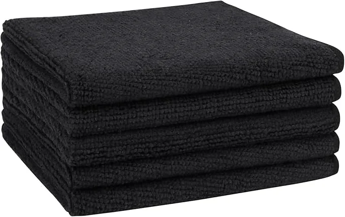 Optimized AIDEA Microfiber Cleaning Cloth Black 5PK Microfiber Towels for Cars Premium Car Cloths Dusting Cloth Lint Cleaning Rags for SU House Kitchen Window Workshops 12×12 About ThisOverview Genuine