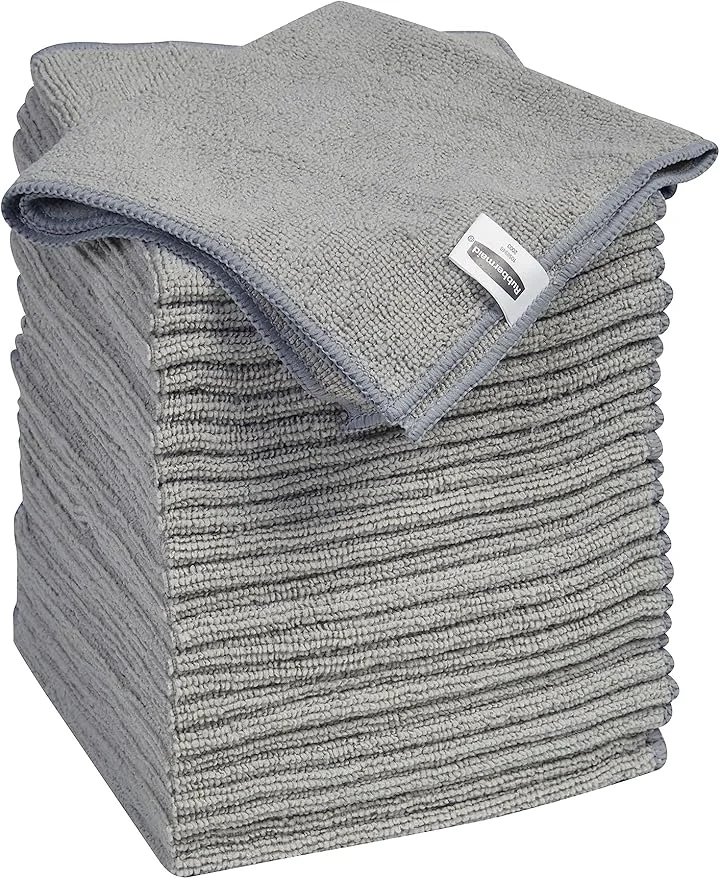 Smart Rubbermaid Microfiber Cloth Towels 24 Pack 14 x14 Non-Scratch Reusable Washable for Cleaning Wiping Polishing for Home Kitchen CarAbout ThisOverview Pure