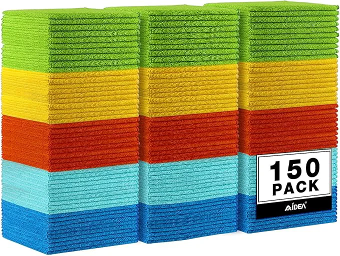 Carefully Designed AIDEA Microfiber Cleaning Cloth 150PK Microfiber Towels for Cars Premium All Purpose Car Cloth Lint Rags Absorbent Towels for SU House Kitchen Window 12 ×12 About ThisOverview Superior