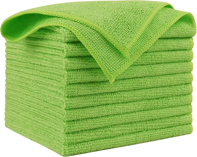 Environmentally Friendly AIDEA Microfiber Cleaning Cloth 10PK Microfiber Towels for Cars Premium All Purpose Car Cloths Dusting Cloth Cleaning Rags Absorbent Towels for SU House Kitchen Window 12 ×12 GreenAbout ThisOverview Minimalist