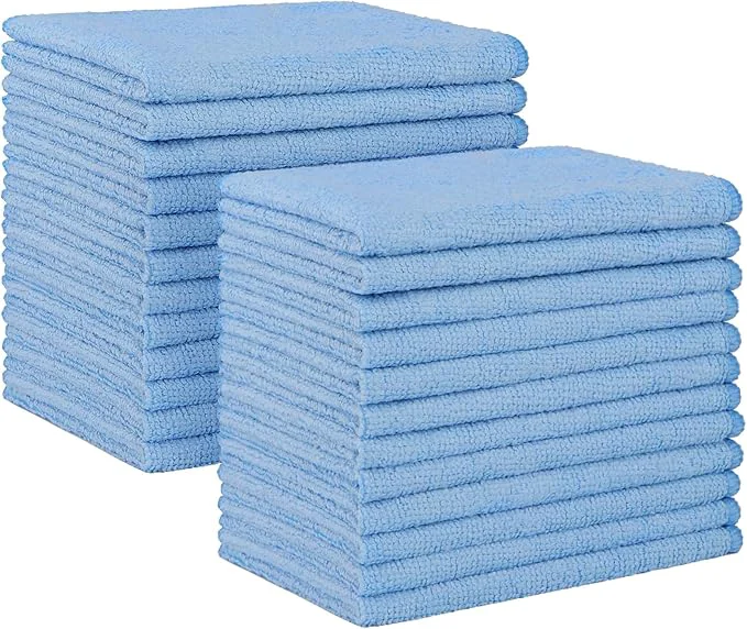 Carefully Designed HOMEXCEL Blue Microfiber Cleaning Cloth 24 Pack Absorbent Cleaning Rags Lint- Streak- Cleaning Towels for Car Kitchen House 12 X11 About ThisOverview Selected