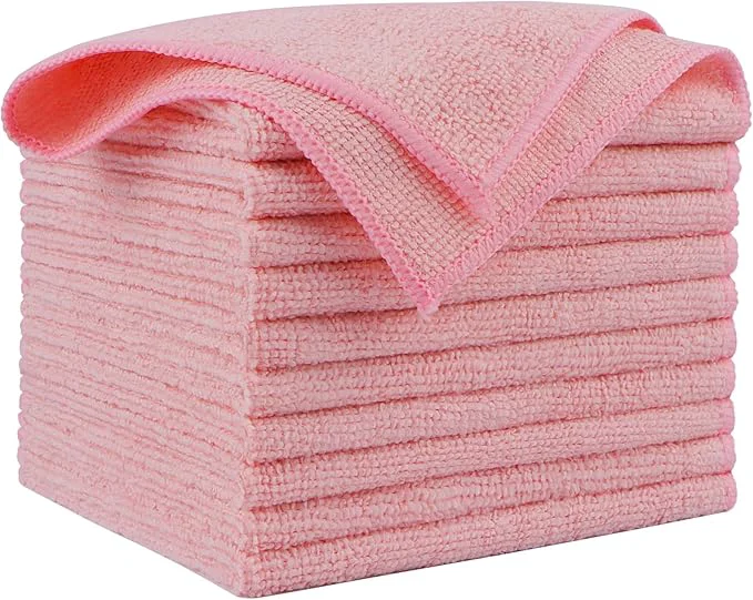 Genuine AIDEA Microfiber Cleaning Cloth Pink 10PK Microfiber Towels for Cars Premium Car Cloths Dusting Cloth Lint Cleaning Rags for SU House Kitchen Window Workshops 12×12 About ThisOverview Stylish